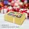 Gold Large Gift Box with Window, 13.5"x9"x4.3" Bridesmaid Box for Gift Giving,Birthday Gift Box with Magnetic,Closure Lid Gift Box for Presents,Cute Box,Luxury for Gift Packaging,Gift Box for Wrapping Gifts